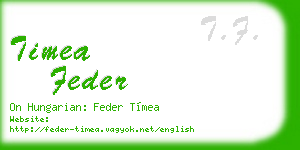 timea feder business card